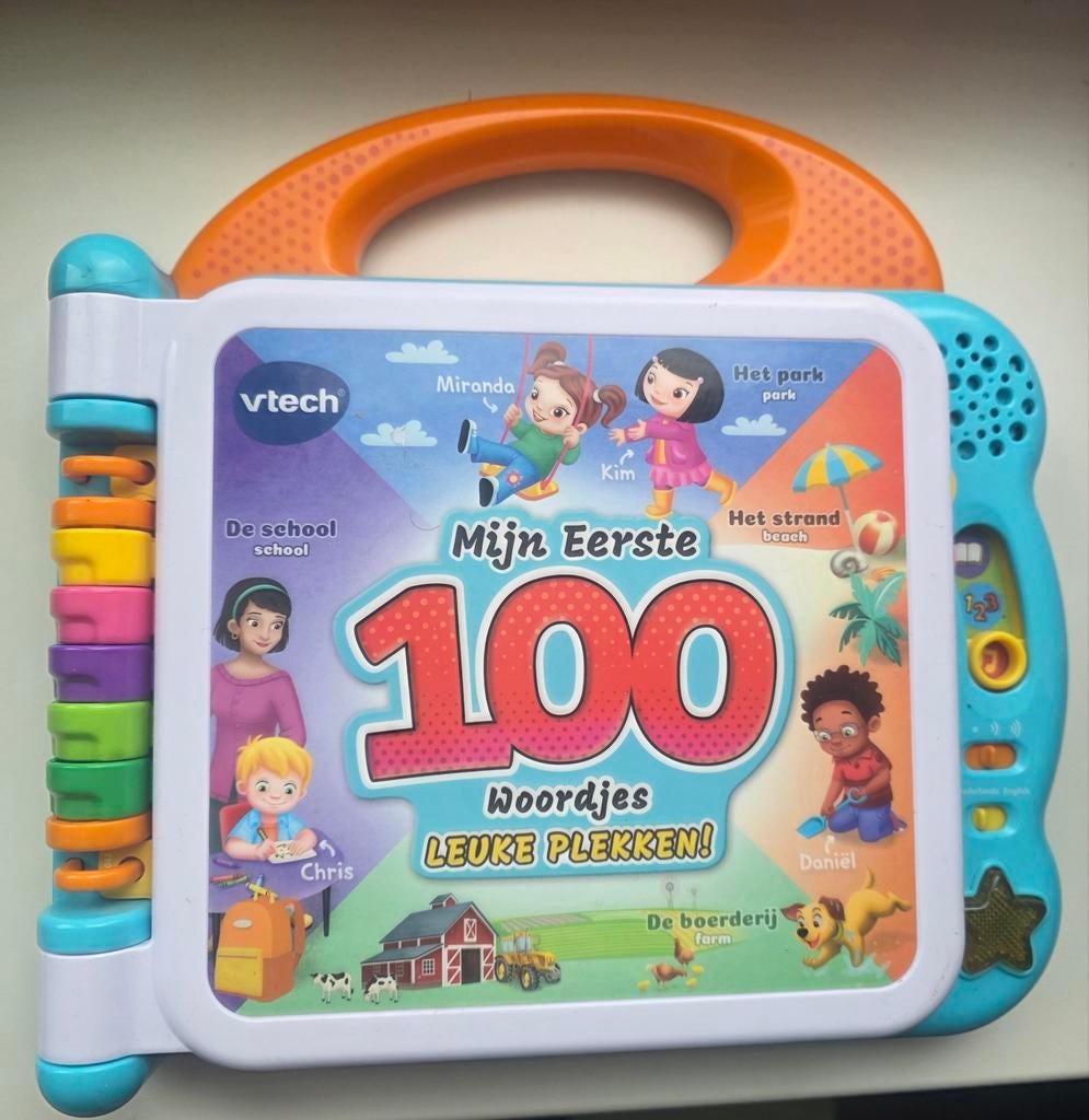 VTech Mijn Eerste 100 Woordjes - Leuke Plekken, Kinderen en Baby's, Speelgoed | Vtech, Ophalen of Verzenden, Gebruikt, 6 maanden tot 2 jaar
