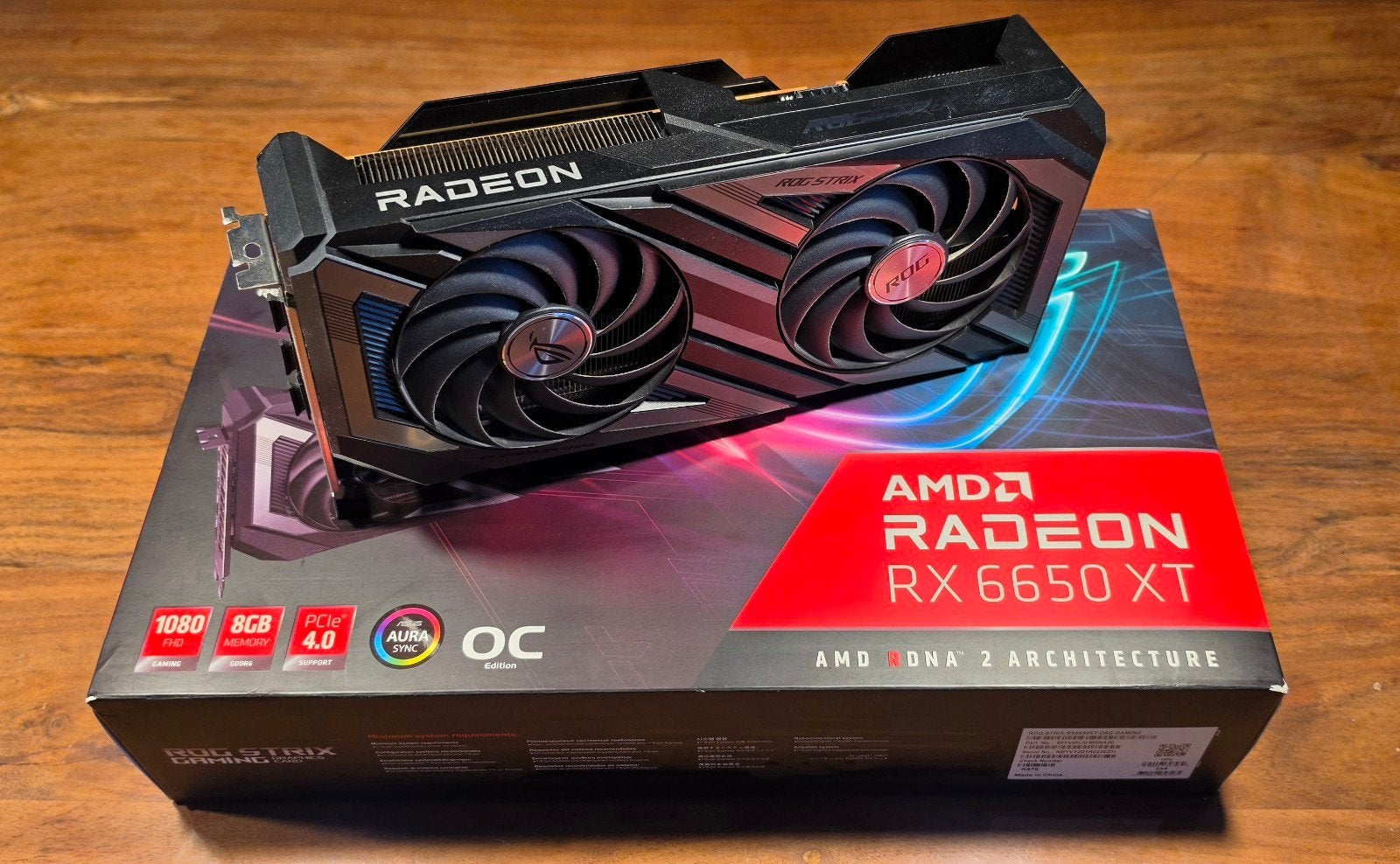 AMD Radeon RX 6650 XT ROG Strix Gaming OC Videokaart, Computers en Software, Videokaarten, AMD, GDDR6, PCI-Express 4, Ophalen of Verzenden