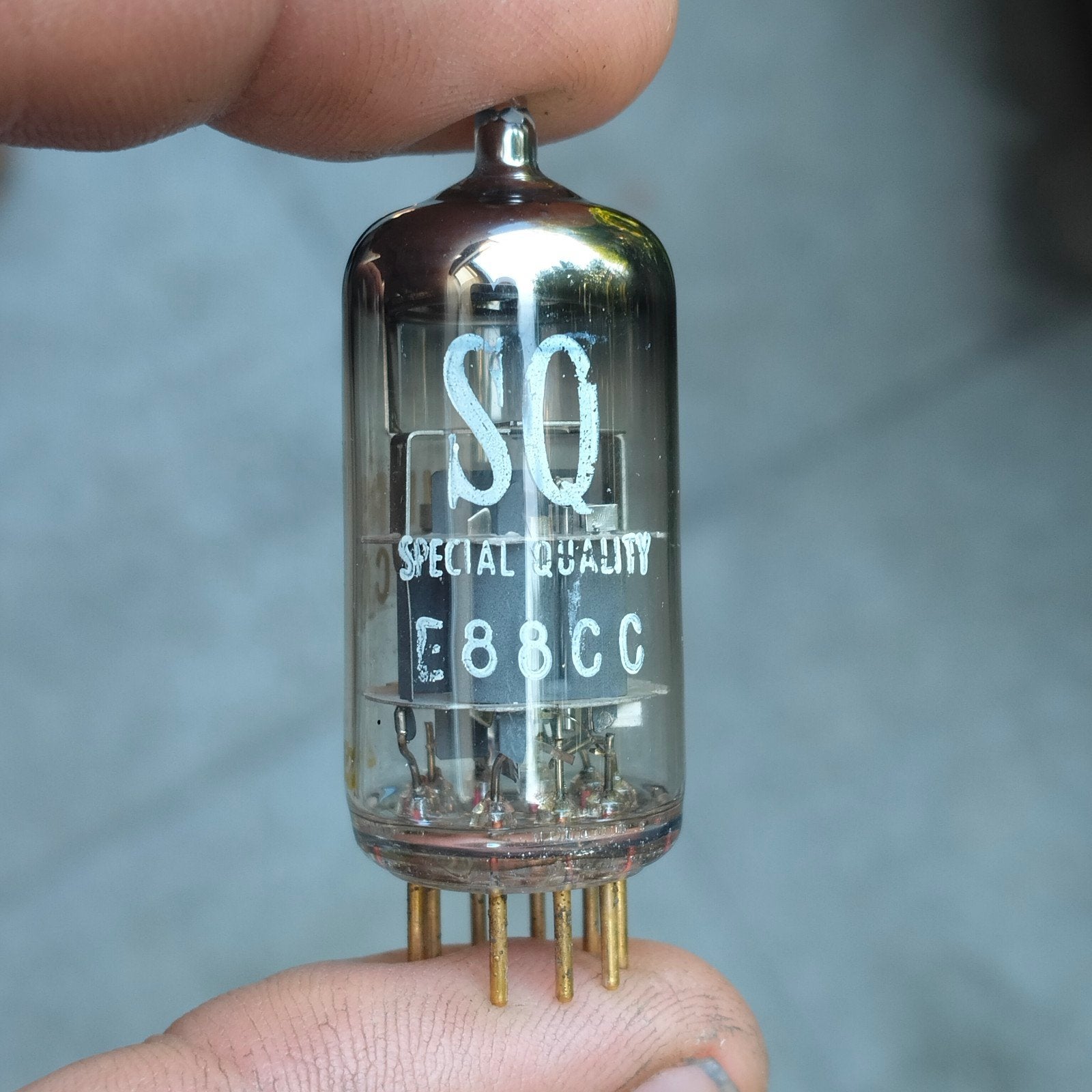 Vintage Philips E88CC SQ Dubbele Triode Buis O-getter, Ophalen of Verzenden