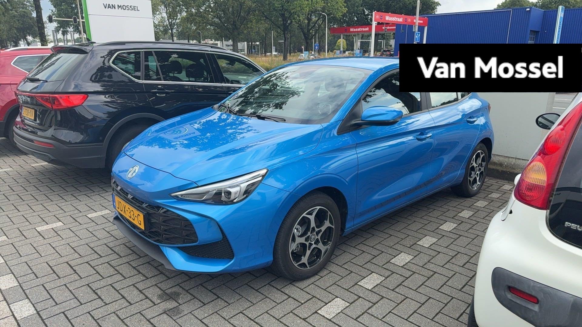 MG 3 1.5 Hybrid+ Comfort, Auto's, 12 maanden, Stof, 4 cilinders, Blauw