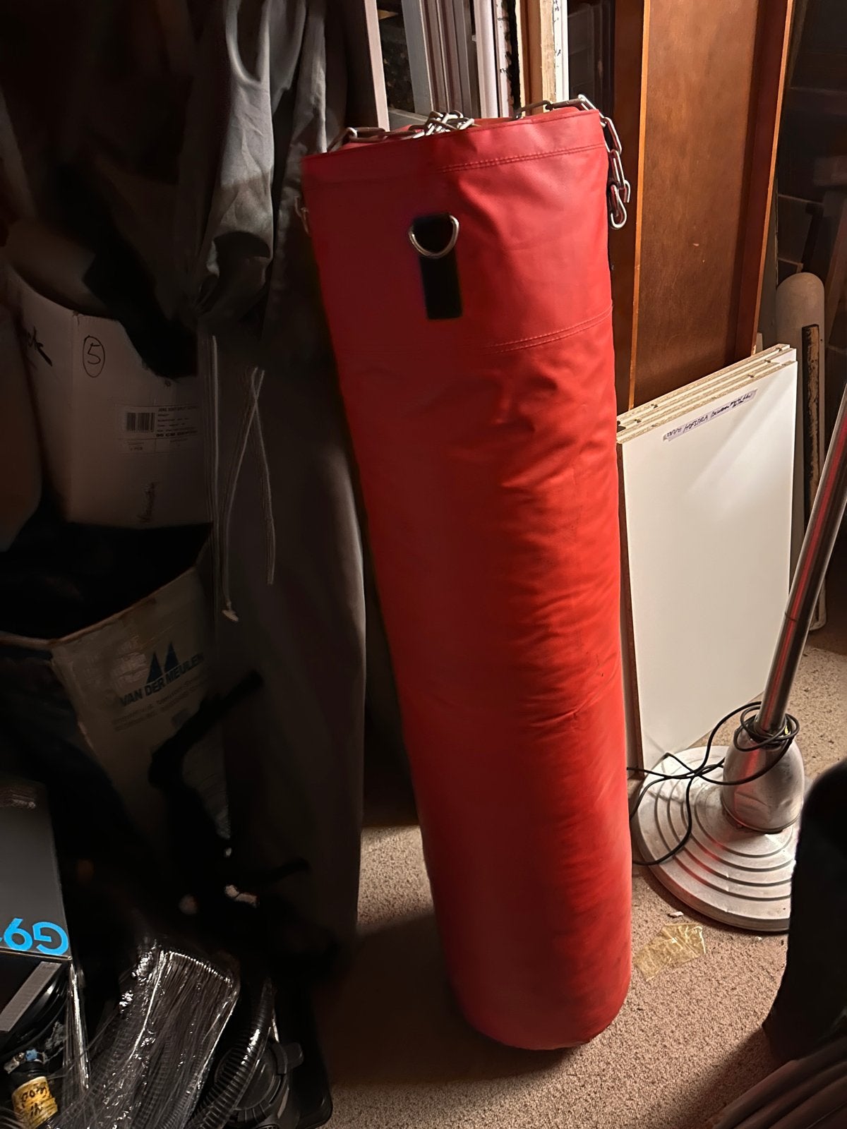 Rode bokszak - 150 cm lang, Ophalen, Gebruikt, Bokszak