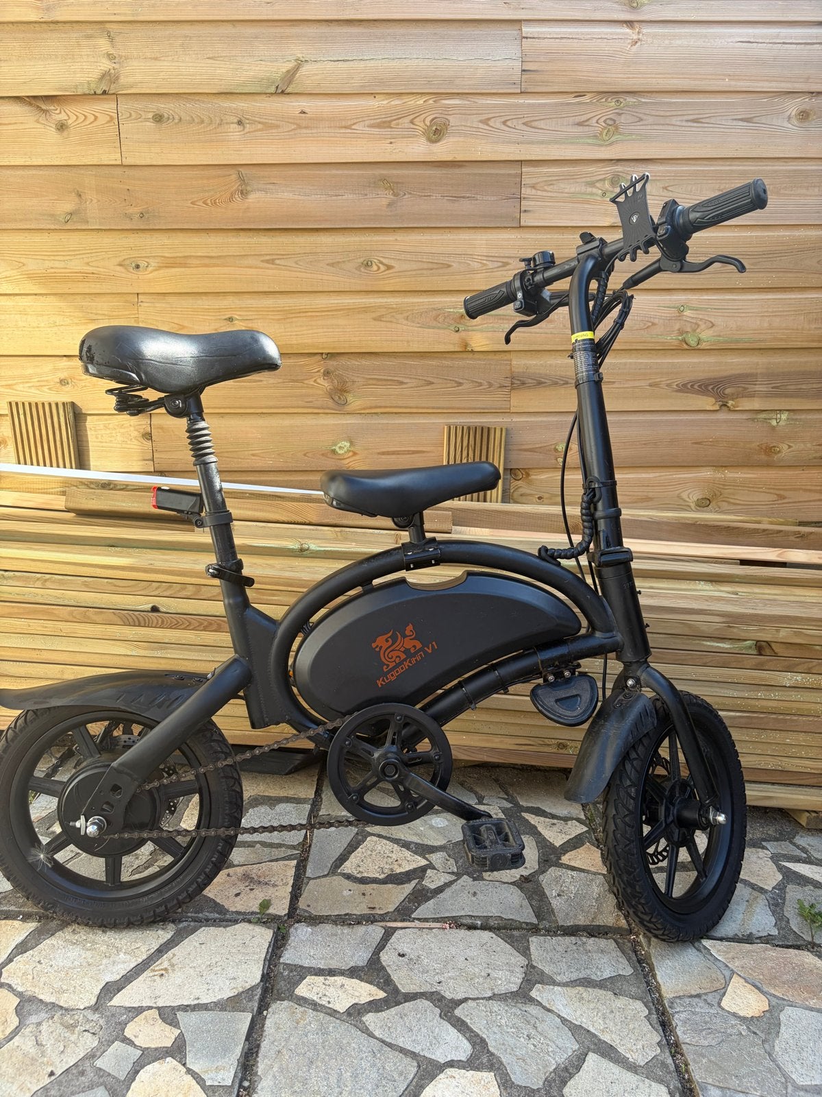 KugooKirin V1 opvouwbare elektrische fiets, Gebruikt, Minder dan 47 cm, 30 tot 50 km per accu, Ophalen