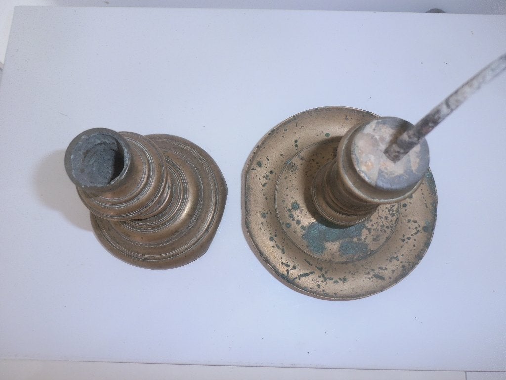 koperen kandelaars, Ophalen of Verzenden, Koper of Brons