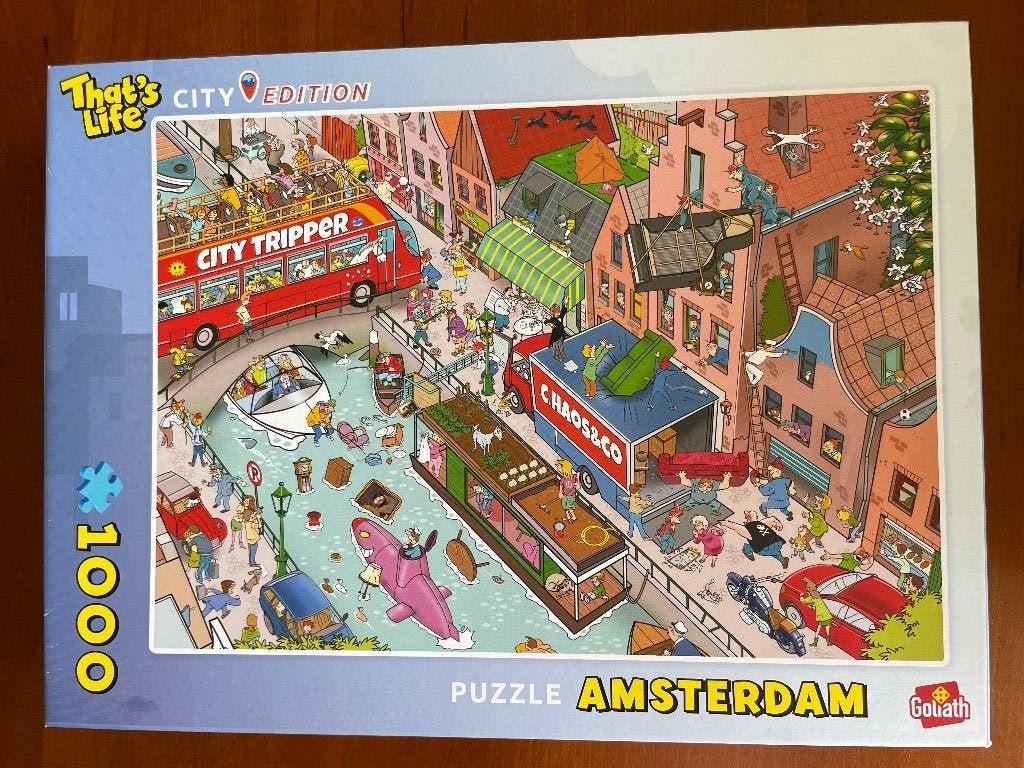 Mooie puzzel 1000 stukjes  AMSTERDAM, Ophalen, 500 t/m 1500 stukjes, Zo goed als nieuw, Legpuzzel