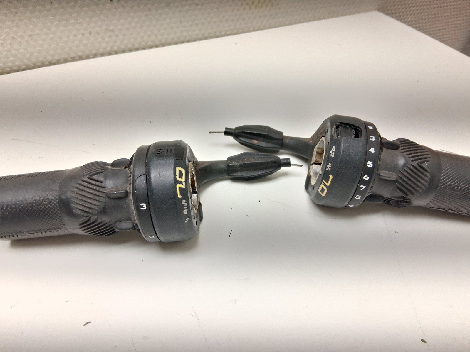 Sram 7.0 gripshift (fatty) 3x9, Fietsen en Brommers, Fietsonderdelen, Verzenden, Kunststof, Zo goed als nieuw, SRAM