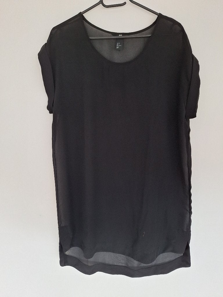 Zwart zomershirt Dames, H&M, Zwart, Maat 42/44 (L), Ophalen of Verzenden
