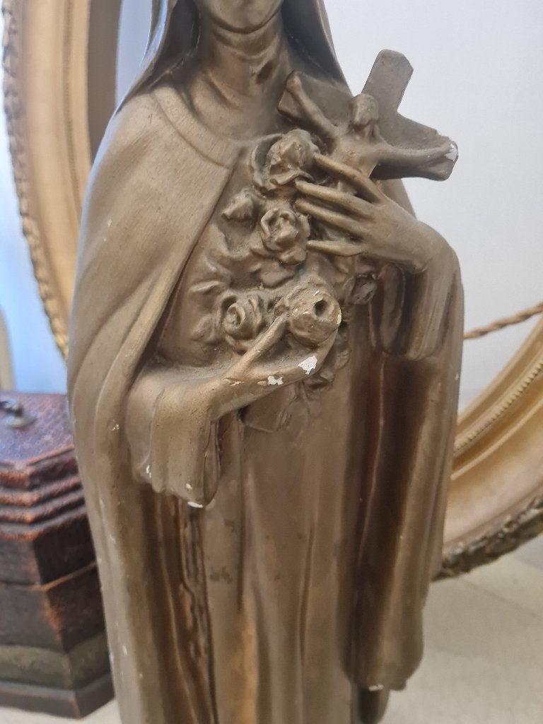 Antiek hol beeld heilige Theresia, Ophalen of Verzenden