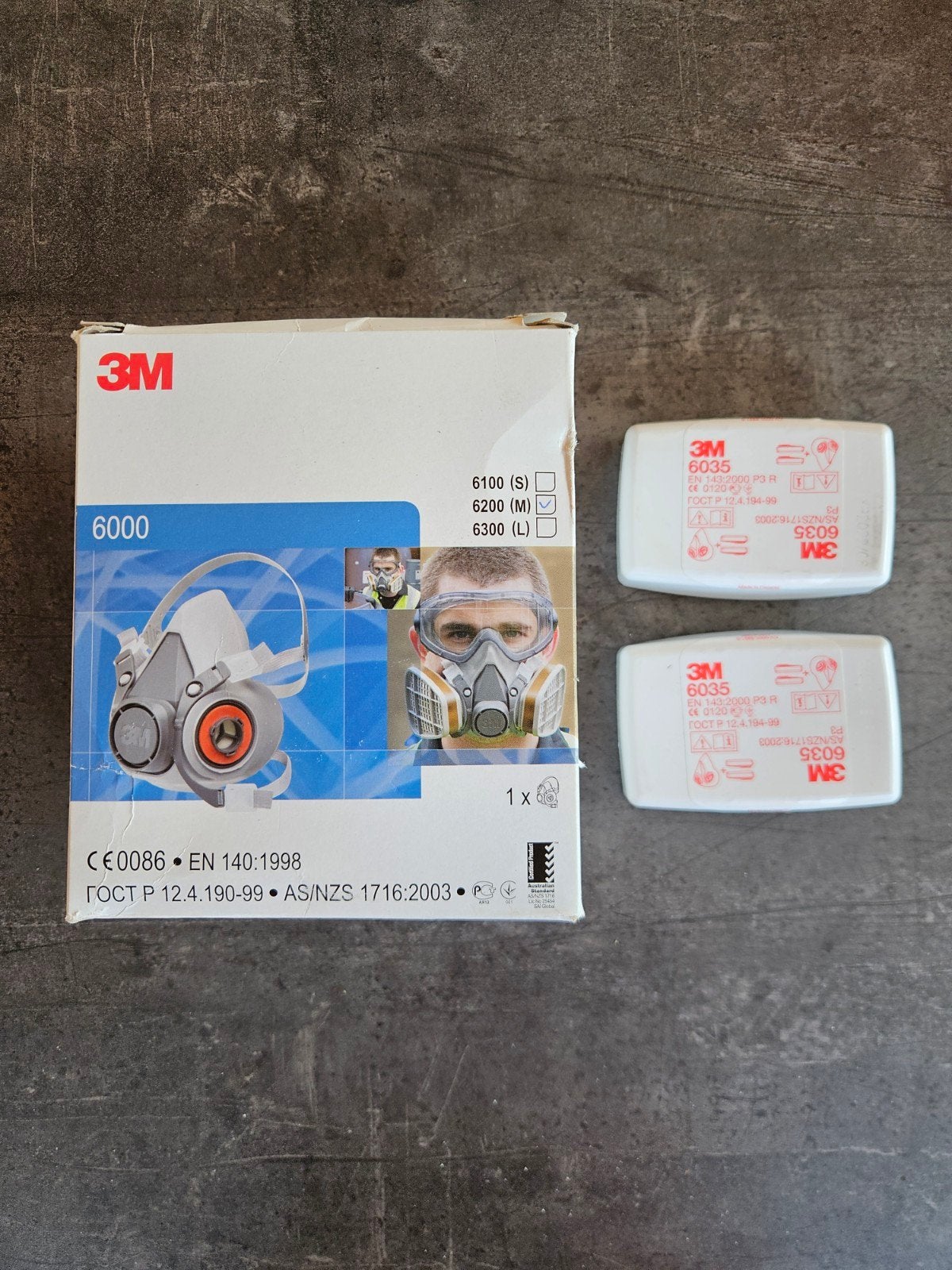 Nieuw 3M Halfgelaatsmasker 6000 serie met 6035 filters, Ophalen of Verzenden, Nieuw, Halfgelaatsmaskers