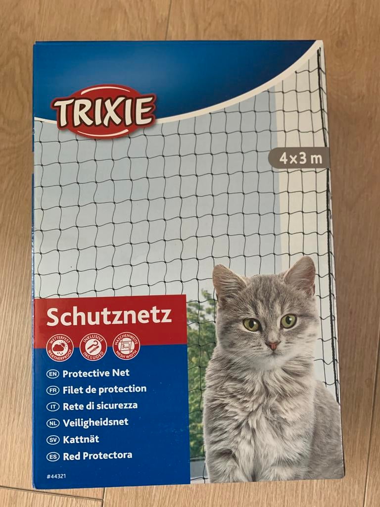 Kattennet 4x3 m zwart nieuw, Ophalen of Verzenden, Nieuw