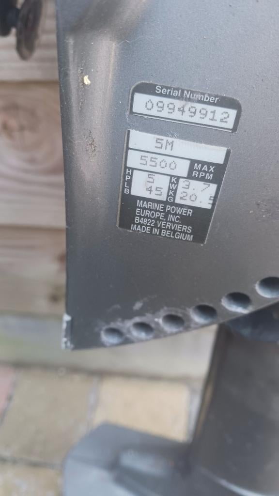 Buitenboordmotor 5 PK - 2 Takt Marine Power, Ophalen, Gebruikt, 5 tot 10 pk, Buitenboordmotor