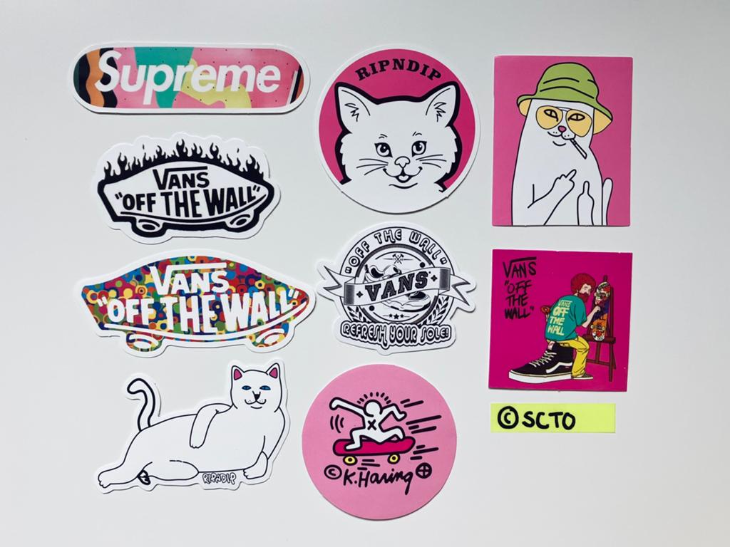 Stickers skate Vans Ripndip decoratie laptop skateboard, Ophalen of Verzenden, Nieuw, Stickers en Plaatjes