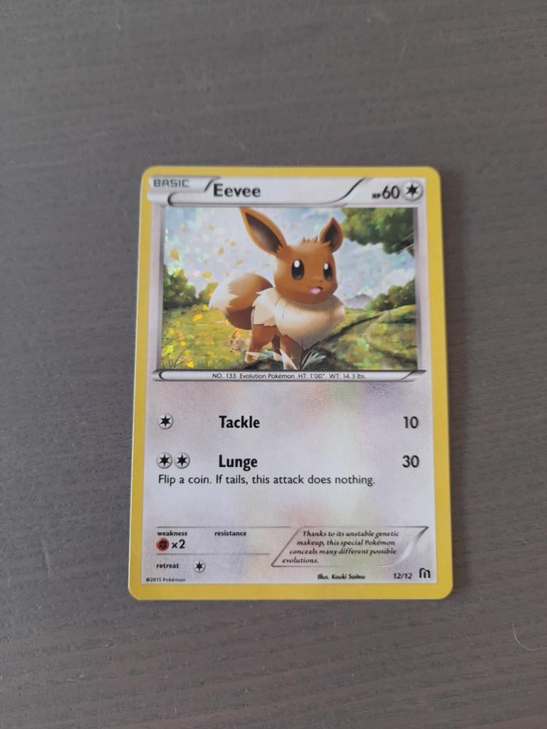 Mcdonalds promo 12/12 eevee holo, Ophalen of Verzenden, Zo goed als nieuw, Losse kaart, Foil