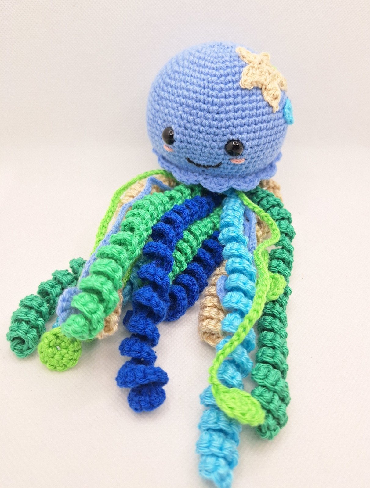 Gehaakte Octopus Rammelaar - Sensorisch Baby Speelgoed, Ophalen of Verzenden
