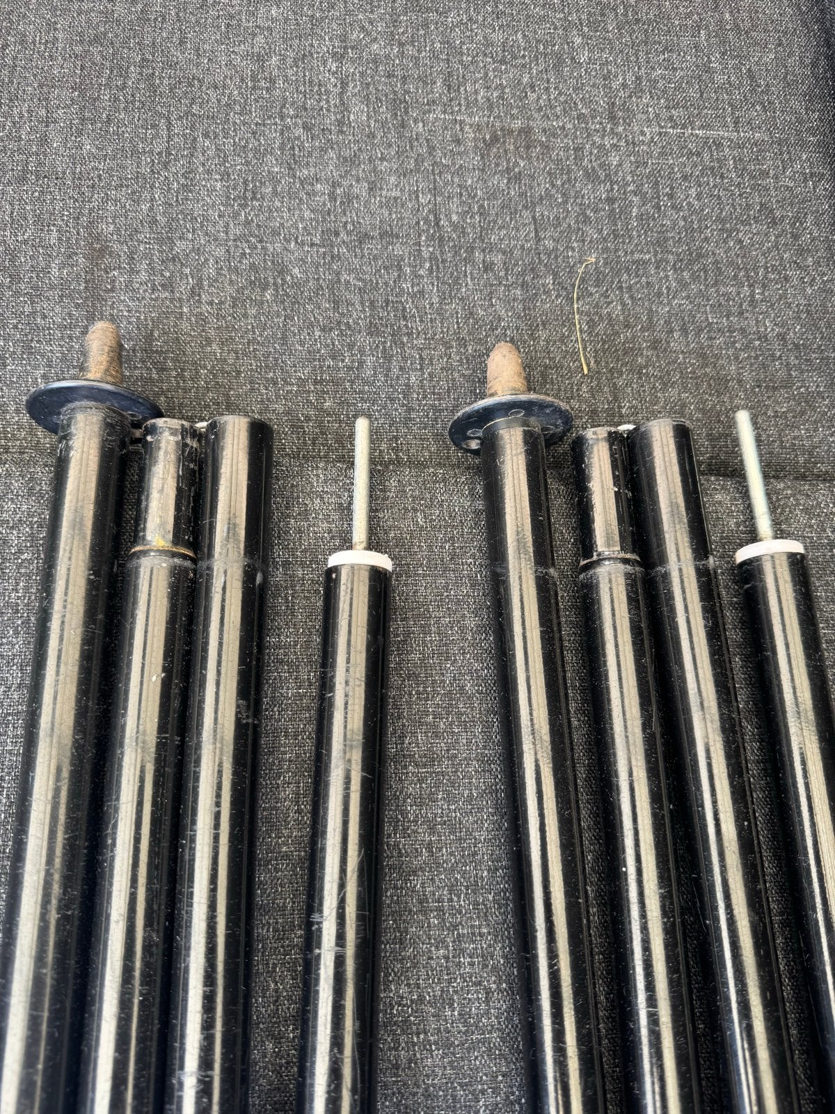 Zwarte tarp stokken- set van 2 stuks, Ophalen of Verzenden, Gebruikt
