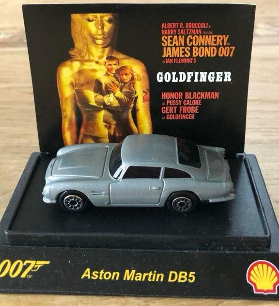 James Bond 007 Aston Martin DB5 Goldfinger Shell model, Overige merken, Auto, Groter dan 1:32, Ophalen of Verzenden
