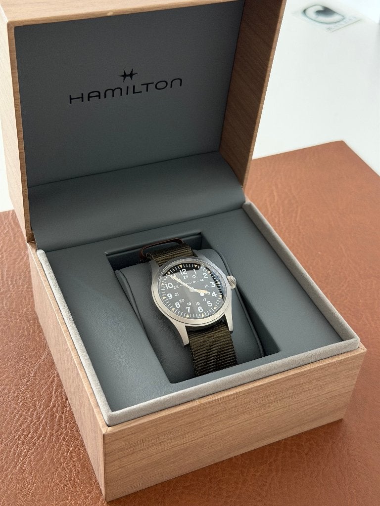 Hamilton Khaki Field Mechanical 38mm horloge, Overige merken, Staal, Polshorloge, Overige materialen