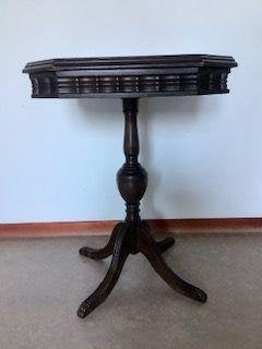 vintage houten marqueterie wijntafel bijzettafel tafeltje, Ophalen