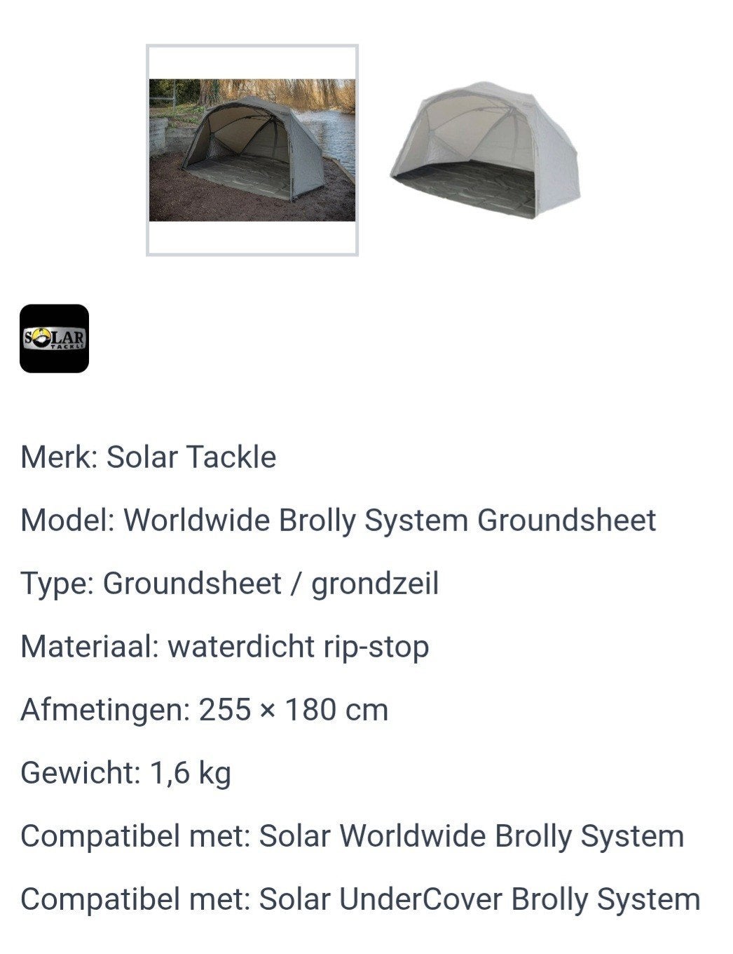 Splinternieuw grondzeil Solar., Ophalen of Verzenden, Nieuw, Overige typen
