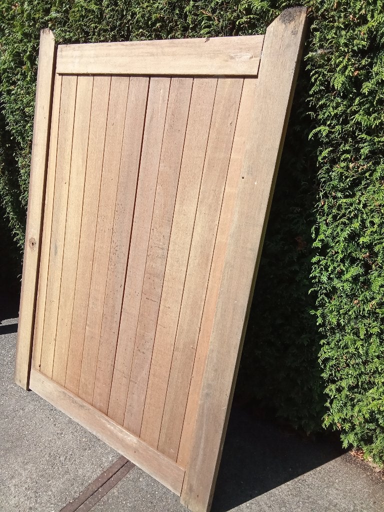 Nieuwe Hardhouten bankirai tuinpoort 180x128, Ophalen, 100 tot 150 cm, Nieuw, Draaipoort