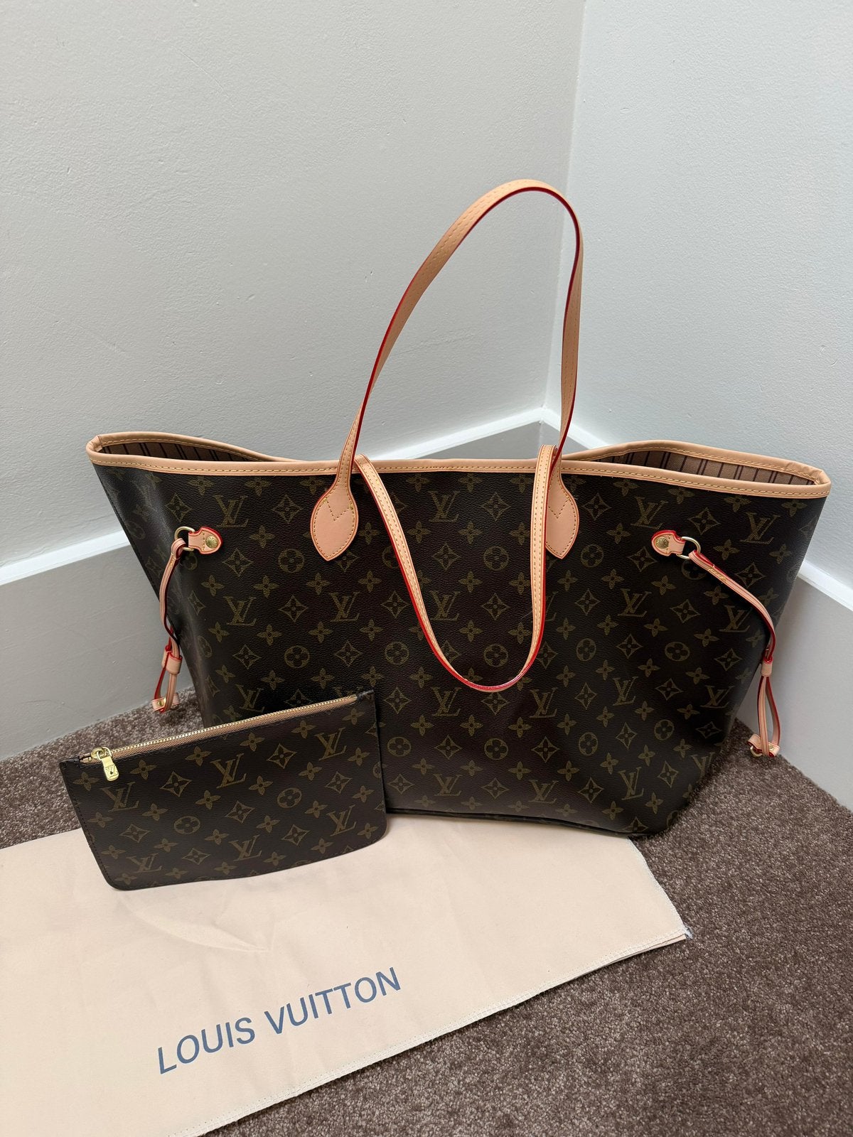Louis Vuitton neverfull, Ophalen of Verzenden, Nieuw, Bruin