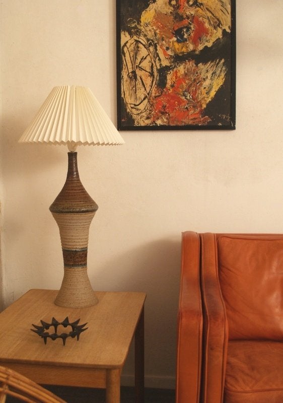 Ceramic sixties Danish large table lamp - mid century design, Ophalen of Verzenden
