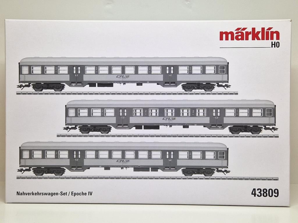 Märklin H0 43809 3 delige set CFL personenwagens nieuw., Hobby en Vrije tijd, Wisselstroom, Ophalen of Verzenden, Märklin, Nieuw