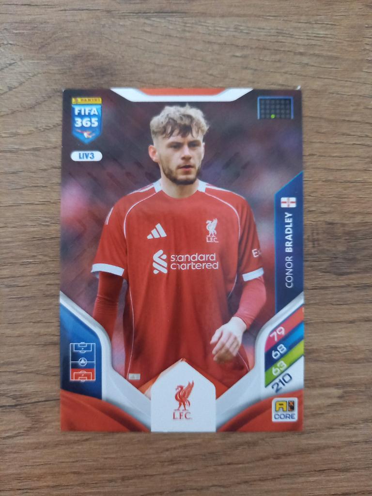 LIV3 Conor Bradley Liverpool Panini FIFA 365 Adrenalyn 2026, Ophalen of Verzenden, Nieuw, Plaatje