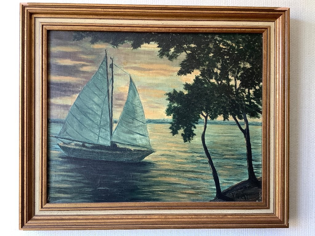 Van Der Loo, Antiek en Kunst, Maritiem / water, Doek, Impressionistisch, Ophalen of Verzenden