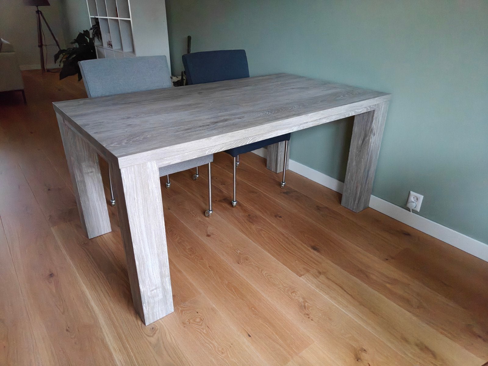Moderne eettafel 160 x 90 cm, Ophalen, Gebruikt, 50 tot 100 cm, 150 tot 200 cm