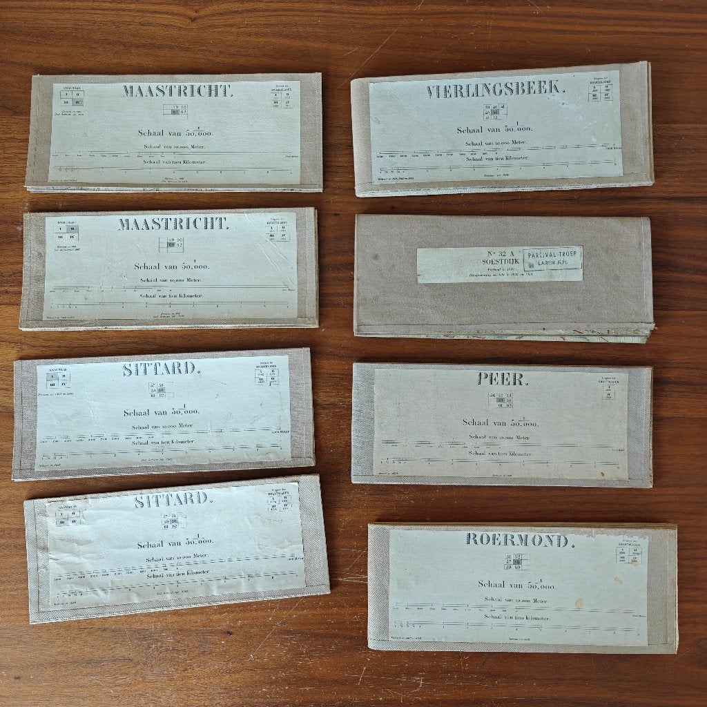 Partij oude landkaarten stafkaarten leger, Gelezen, Ophalen of Verzenden, Landkaart, 1800 tot 2000