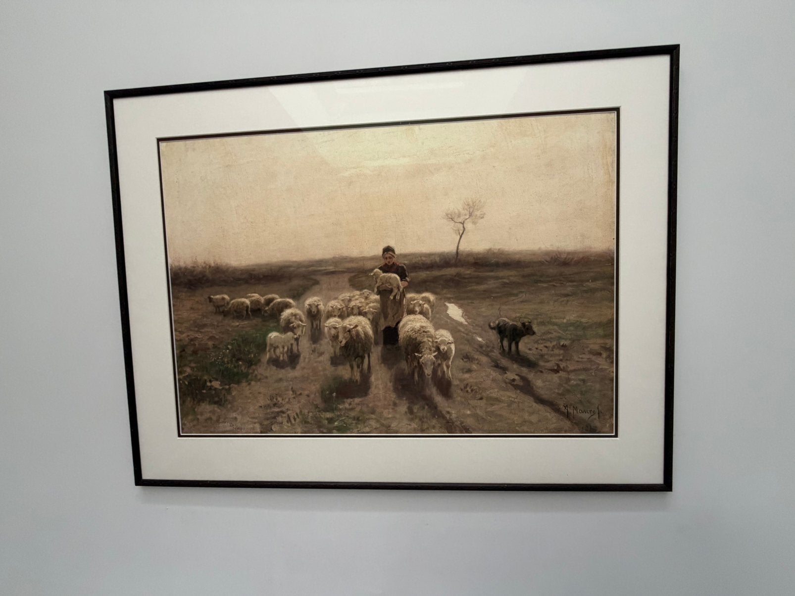 Anton Mauve Replica schilderij met prachtige lijst., Ophalen