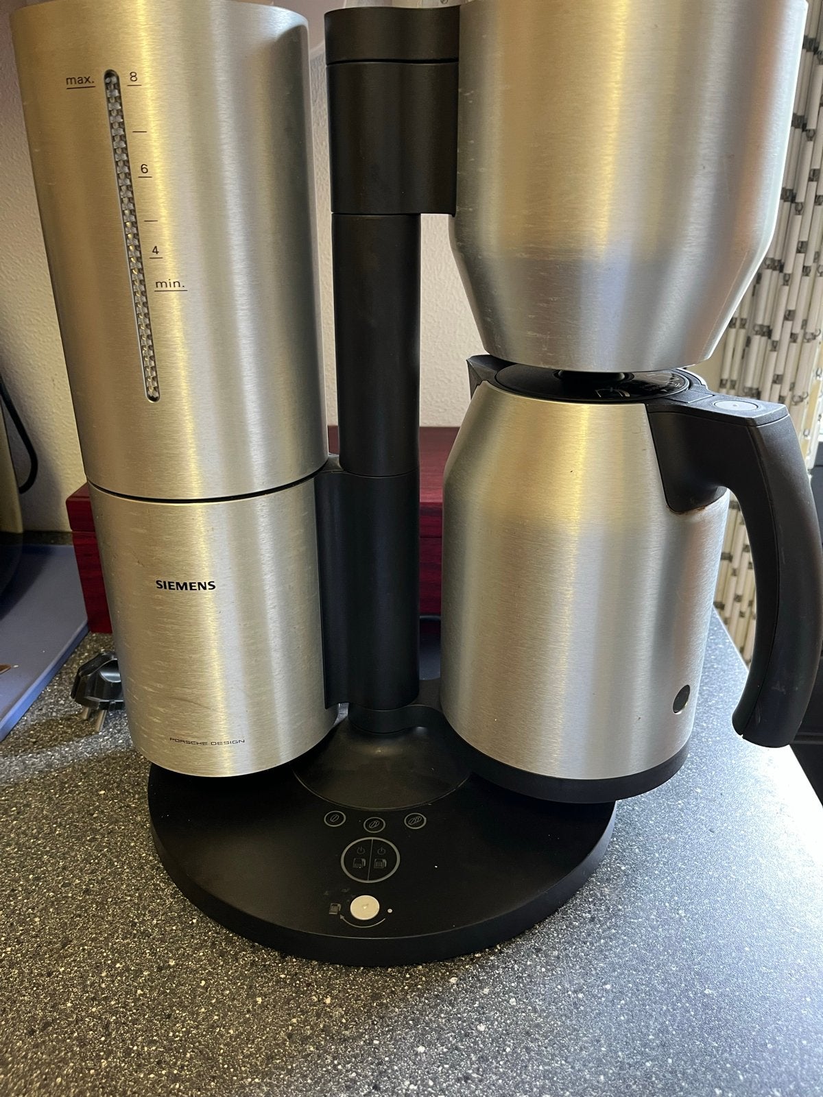 Siemens Porsche Design Koffiezetapparaat - Zo goed als nieuw, Koffiemachine, Gemalen koffie, Ophalen of Verzenden, Zo goed als nieuw