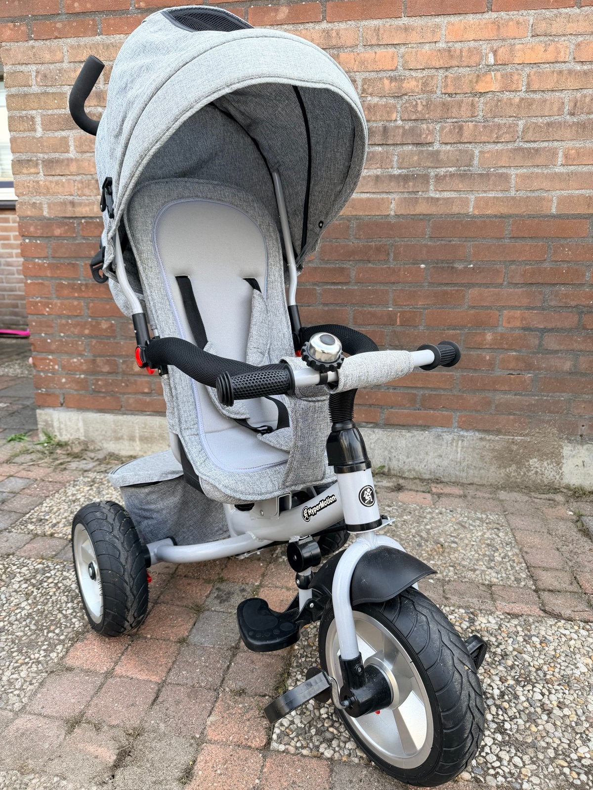 HyperMotion 5-in-1 Driewieler Grijs met Duwstang, Fietsen en Brommers, Fietsen | Driewielers, Ophalen, Zo goed als nieuw, Velgrem