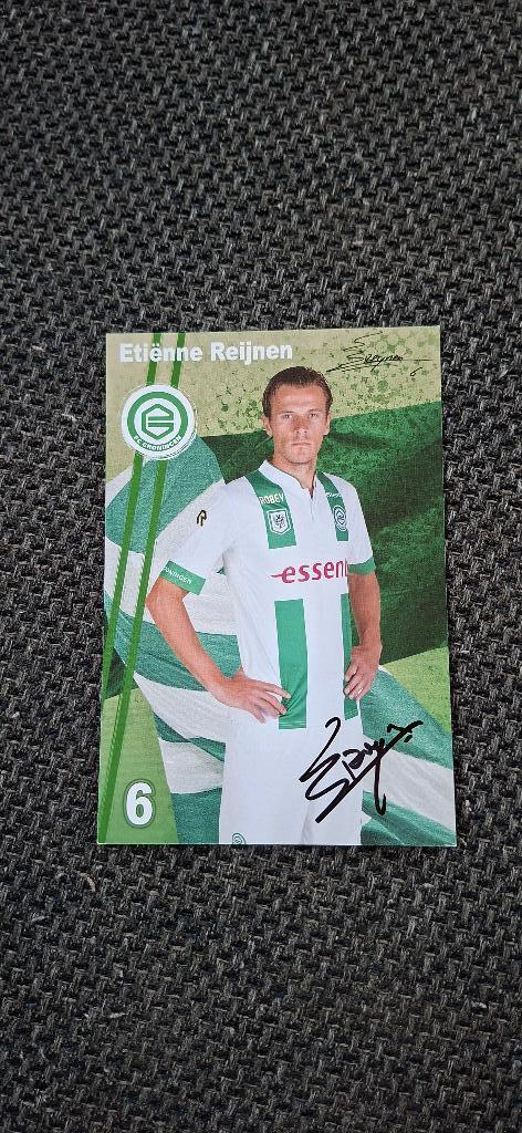 Spelerskaart + handtekening; Etienne Reijnen #3 FC Groningen, Verzamelen, Sportartikelen en Voetbal, Nieuw, Spelerskaart, Overige binnenlandse clubs