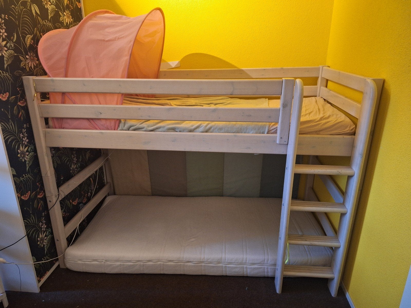 Flexa bed - Halfhoogslaper met tent, 85 tot 100 cm, Gebruikt, 180 cm of meer, Ophalen