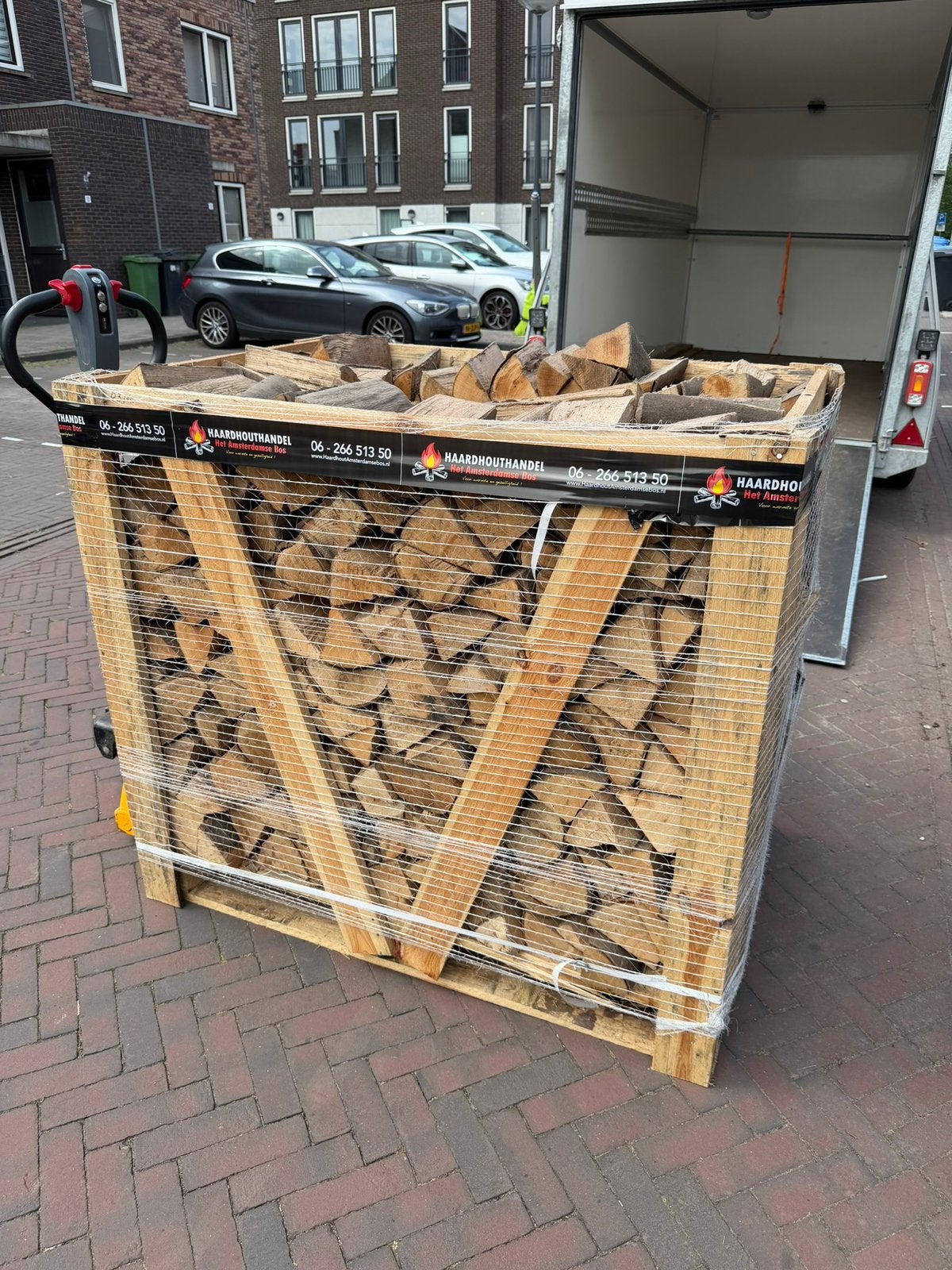 Foto 5 van Haardhout Eiken 1kuub gestapeld GRATIS BEZORGD 50km rond Ams
