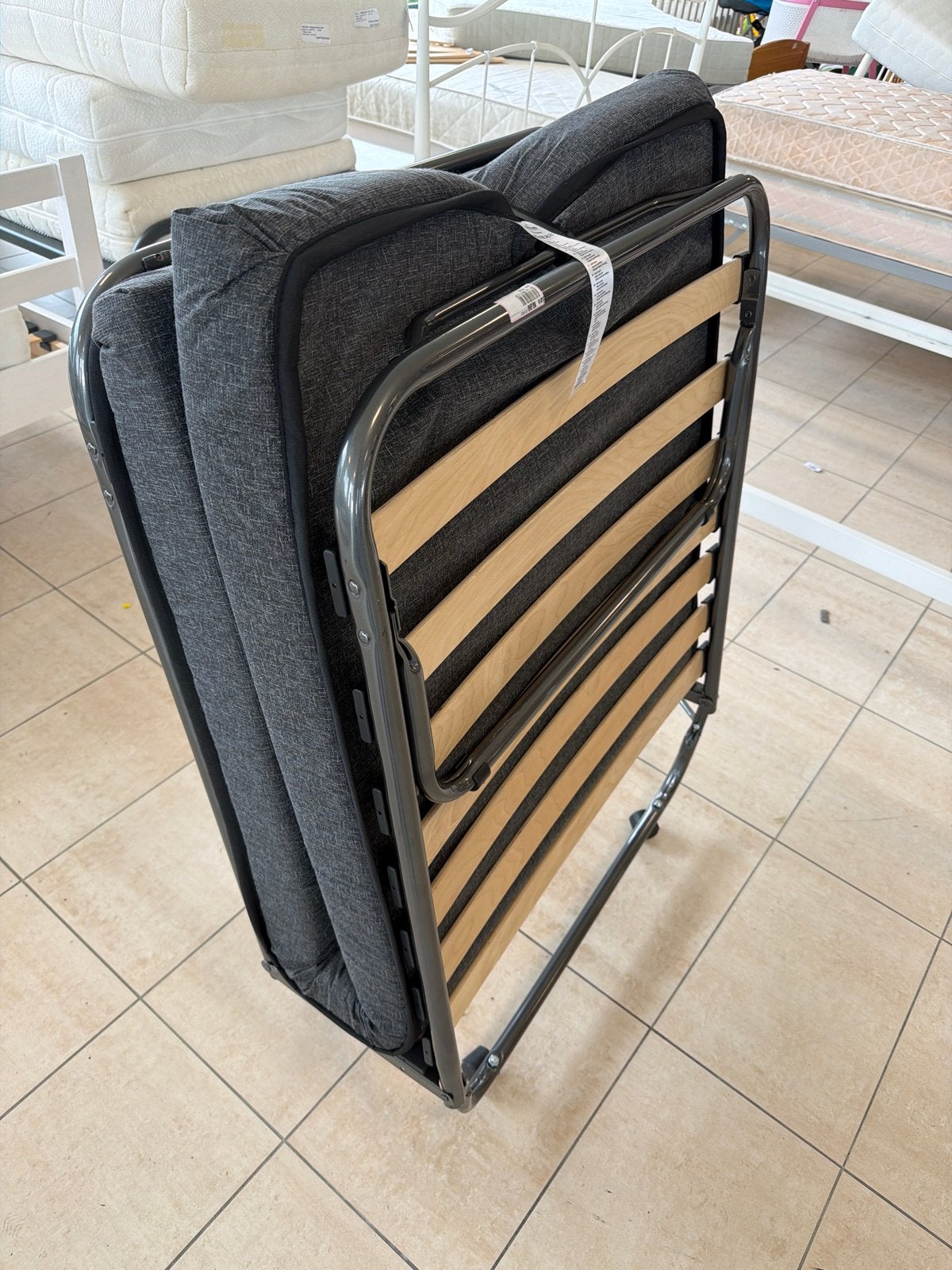 JYSK Jesby opvouwbaar logeerbed - 80x190 cm, Ophalen, Gebruikt, Eenpersoons, 190 cm of minder
