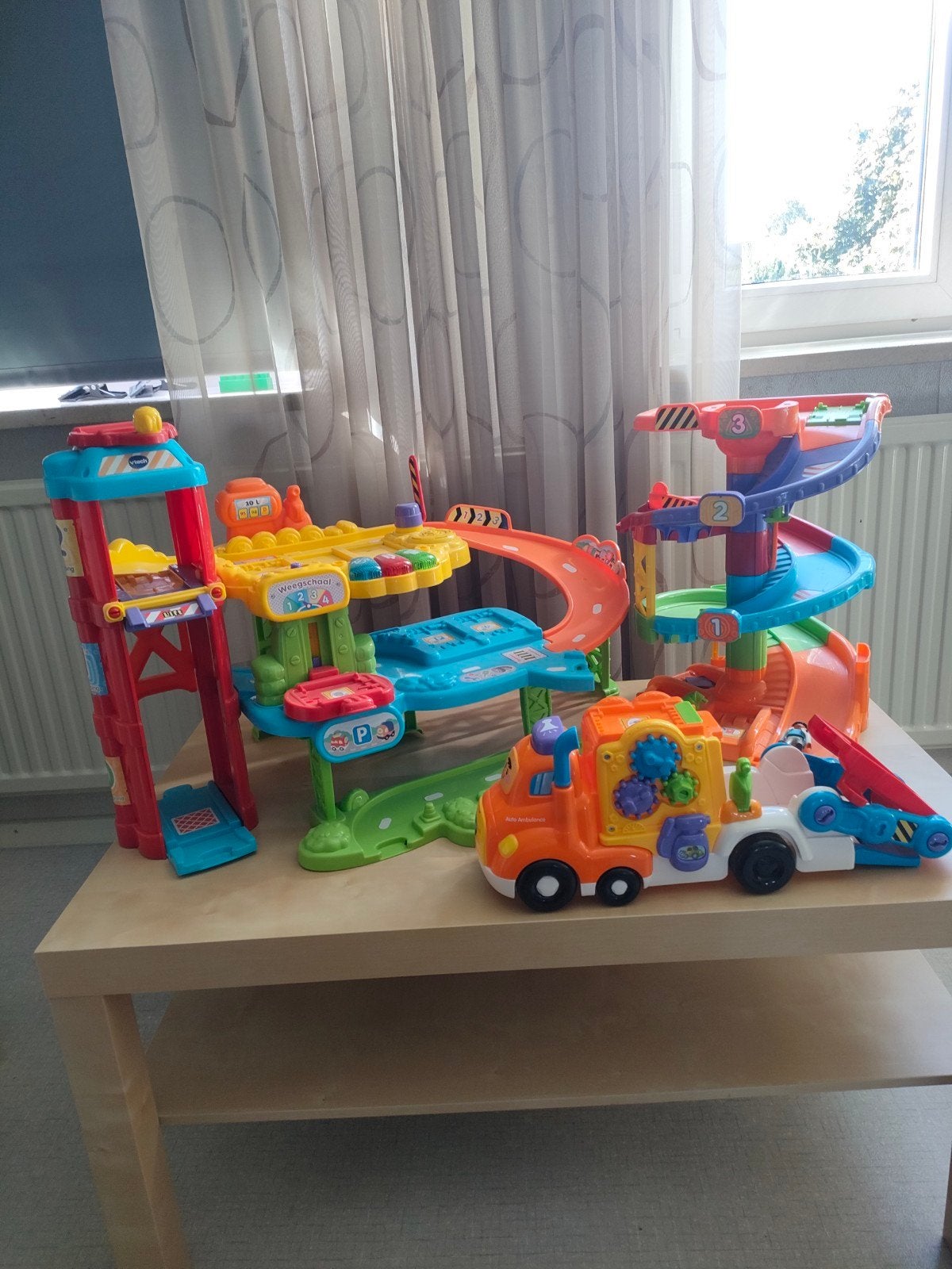 VTech Toet Toet Auto's Garage, Parkeertoren en Sleepwagen, Ophalen of Verzenden, Gebruikt, 6 maanden tot 2 jaar