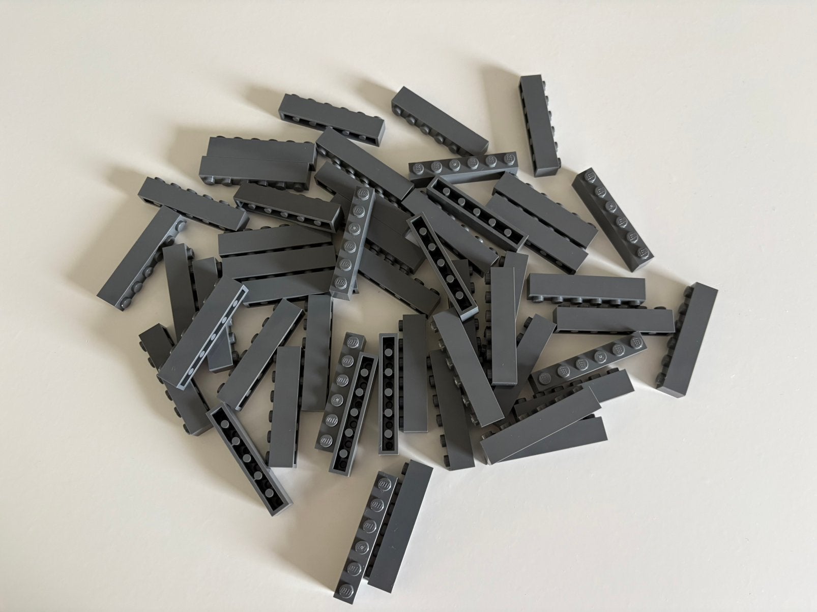 Lego steen 1x6 donkergrijs - 50 stuks - Nieuw, Overige thema's, Lego, Nieuw, Ophalen of Verzenden