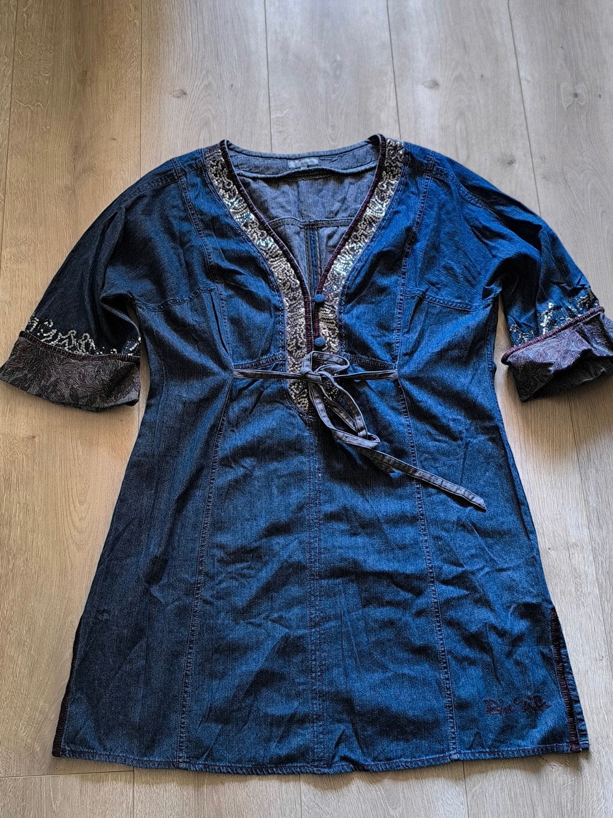 te koop: didi jurk, Ophalen, Zo goed als nieuw, Maat 46/48 (XL) of groter, Blauw