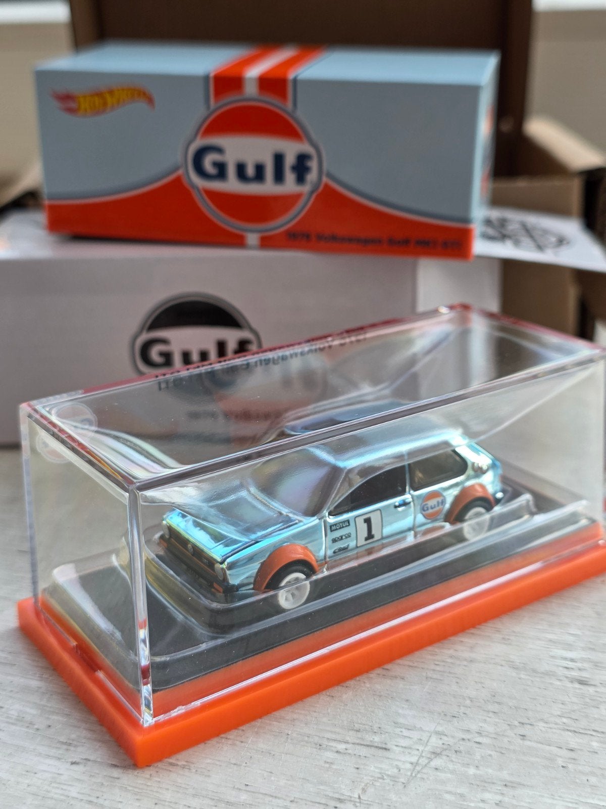 Hot Wheels RLC Exclusive 1976 VW Golf Mk1 GTI Gulf, Ophalen of Verzenden, Nieuw, Auto