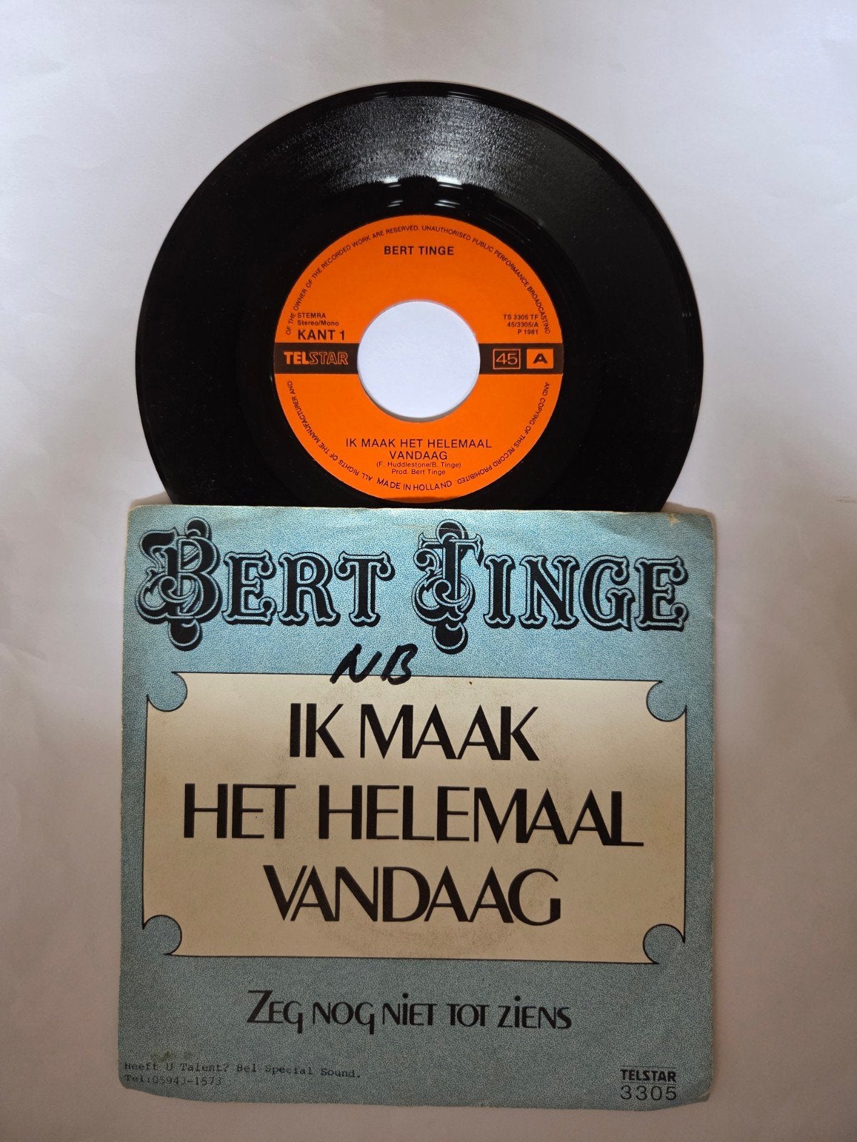 Bert Tinge - Ik maak het helemaal vandaag, Ophalen of Verzenden, Gebruikt, Nederlandstalig