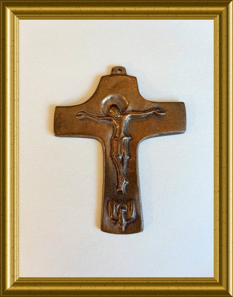 Koperen/ bronzen kruisje, crucifix, Ophalen of Verzenden