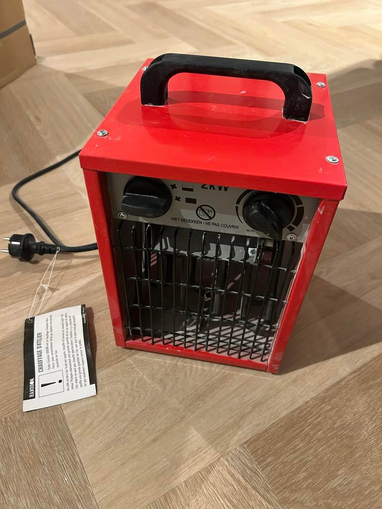 3x Bouwkachel 2kW p/s bouwheater elektrische heater 2kW, Doe-het-zelf en Verbouw, Verwarming en Radiatoren, Ophalen, 30 tot 80 cm