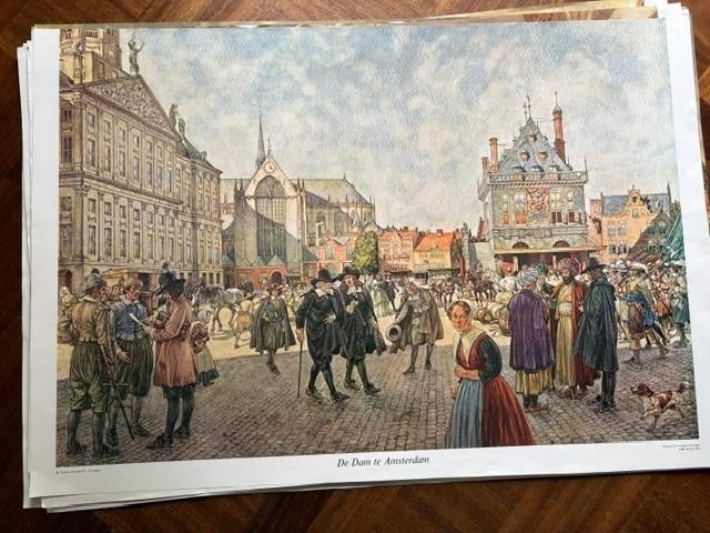 Oude School Posters Geschiedenis - Meer dan 35 stuks, Ophalen of Verzenden, Geschiedenis