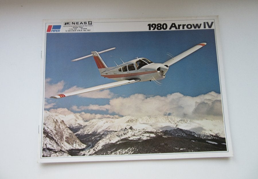 Piper brochure 1980 Arrow IV, Verzenden, Zo goed als nieuw, Overige typen