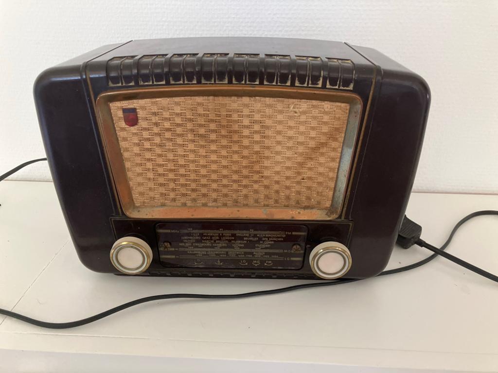 Philips BX233U-22 Vintage Buizenradio - Jaren '50, Ophalen of Verzenden, Gebruikt, Radio