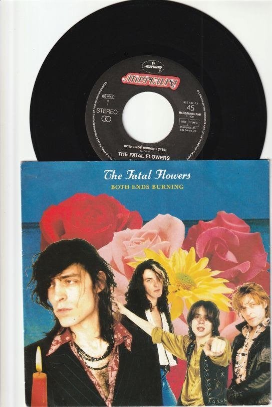 FATAL FLOWERS -  BOTH ENDS BURNING [ROXY MUSIC]  //  BURNING, Gebruikt, 7 inch, Single, Pop