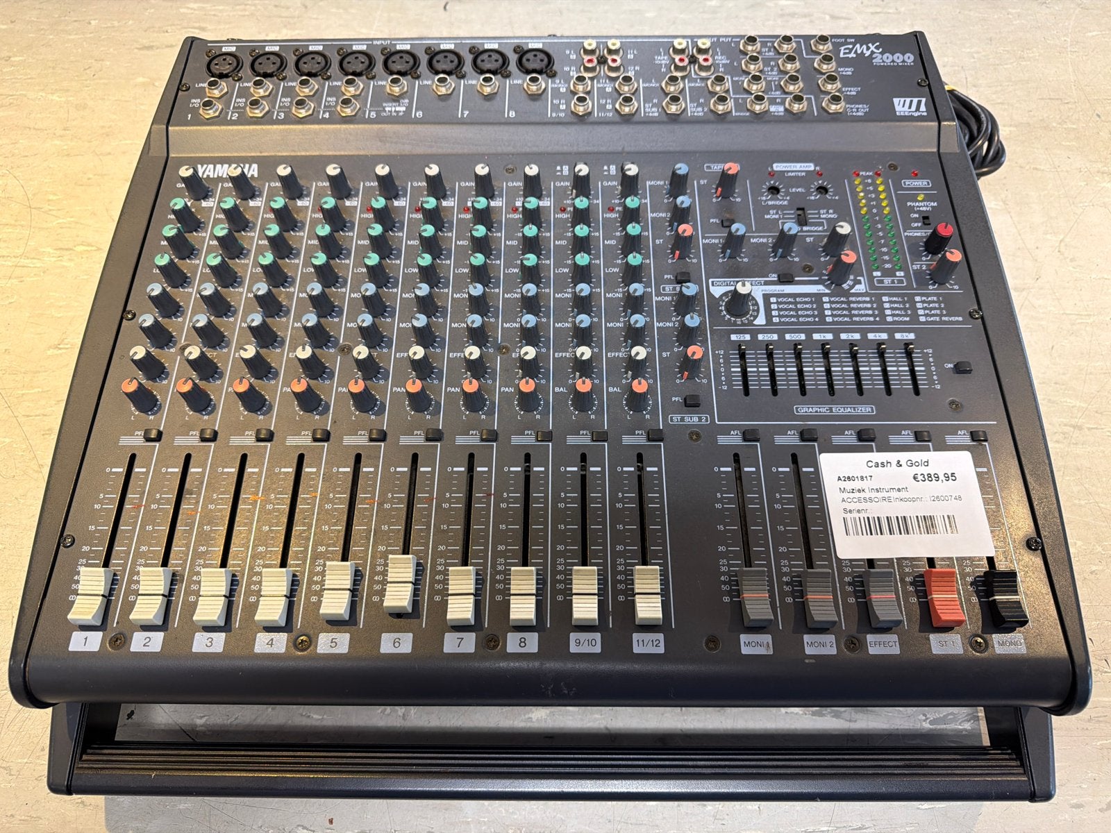 Yamaha EMX 2000 Powered Mixer - Zo goed als nieuw, Microfooningang, Yamaha, Yamaha, Yamaha