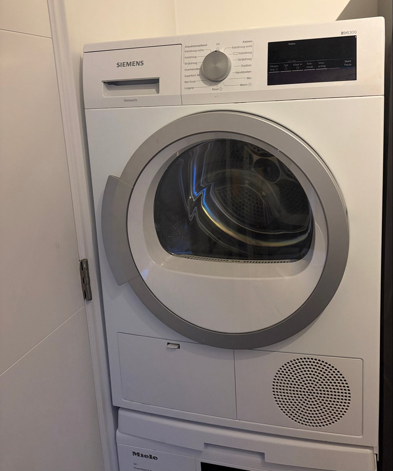 Siemens iQ300 Condensdroger - Zo goed als nieuw, Witgoed en Apparatuur, Wasdrogers, Ophalen, 8 tot 10 kg, Zo goed als nieuw, 85 tot 90 cm
